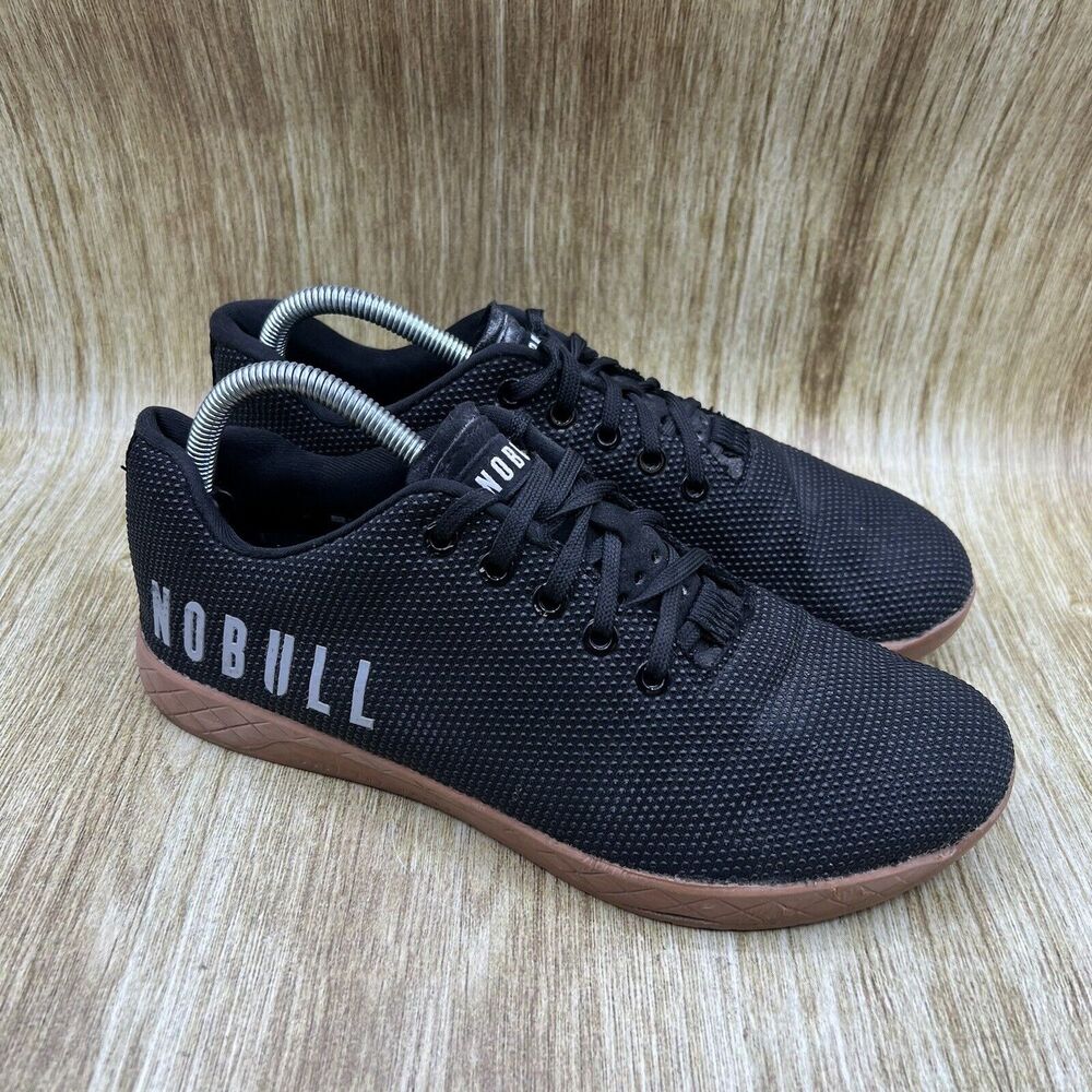 NoBull Trainer Men's Size 8.5 Black Gum Shoes Superfabric Training Lightweight